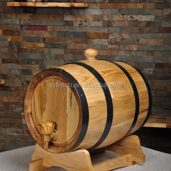 china factory1L 2L 5L OAK wooden wine whiskey barrel