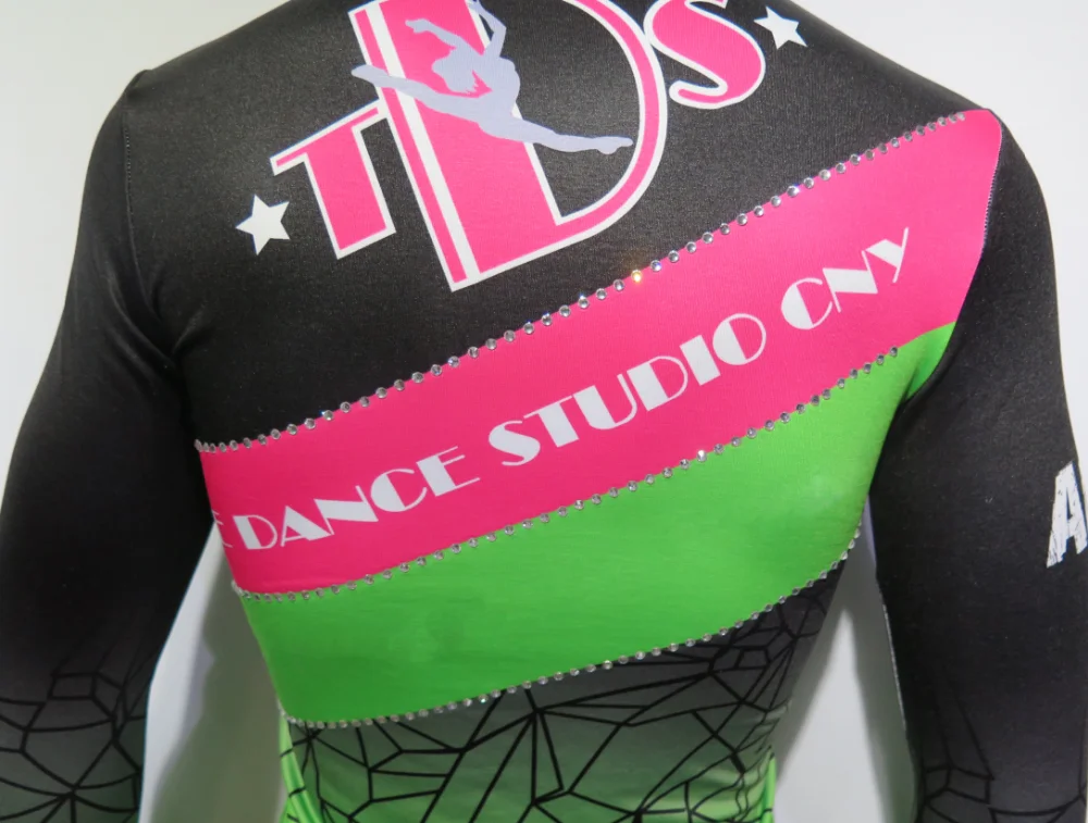 Polyester fabric with fleece lining winter cheerleading warm up jacket with rhinestones