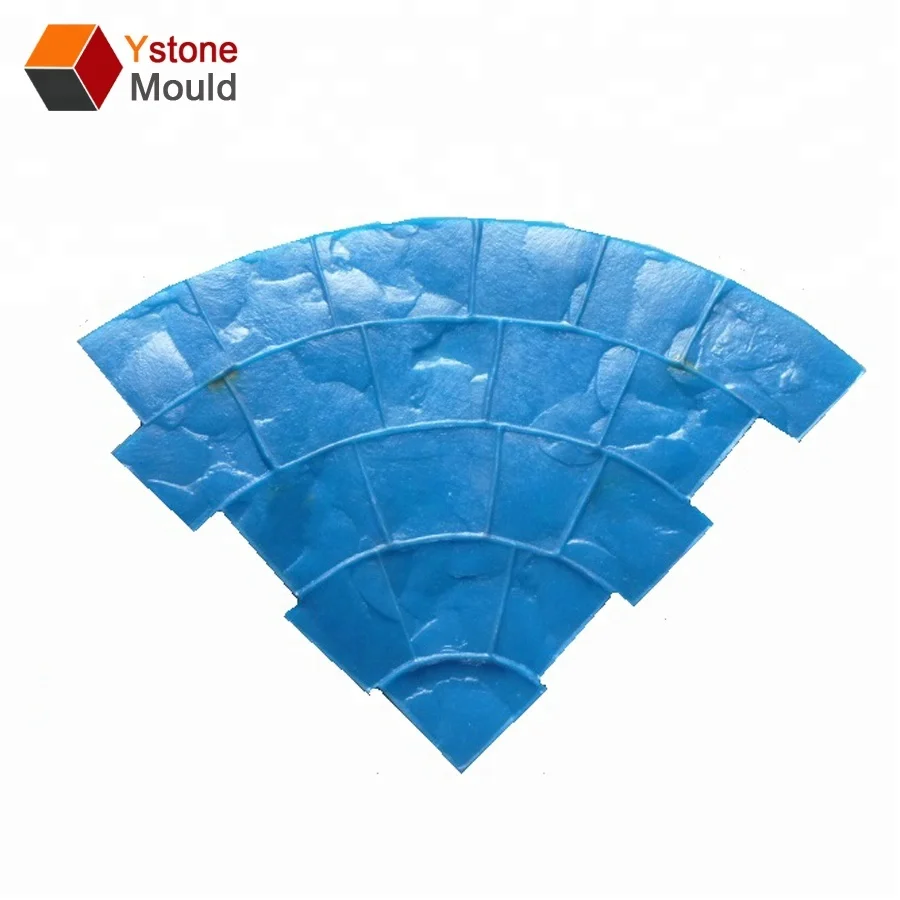 Natural looking slate rubber roller stamp concrete