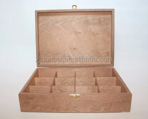 2024 Custom logo 12 compartments antique wooden tea chest boxes