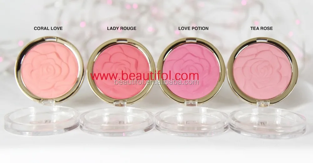 
Flower blusher!Long wearing face use easy to apply good pigmentation multi-color 
