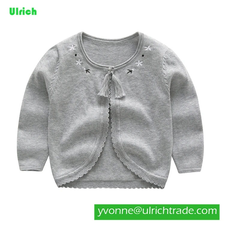 
JY535 baby child girls knitted cardigan pure cotton sweater shawl one button 