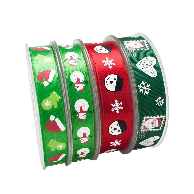 Wholesale merry christmas decoration ribbon gift box flower packing ribbon