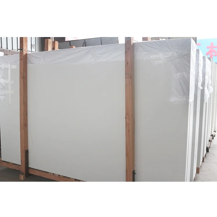 
Factory direct sell nano glass stone artificial white marble vanity top 