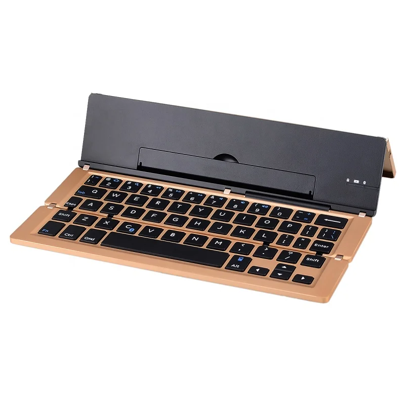 
High quality and high sales of folding aluminum wireless keyboard for tablet and smartphone 