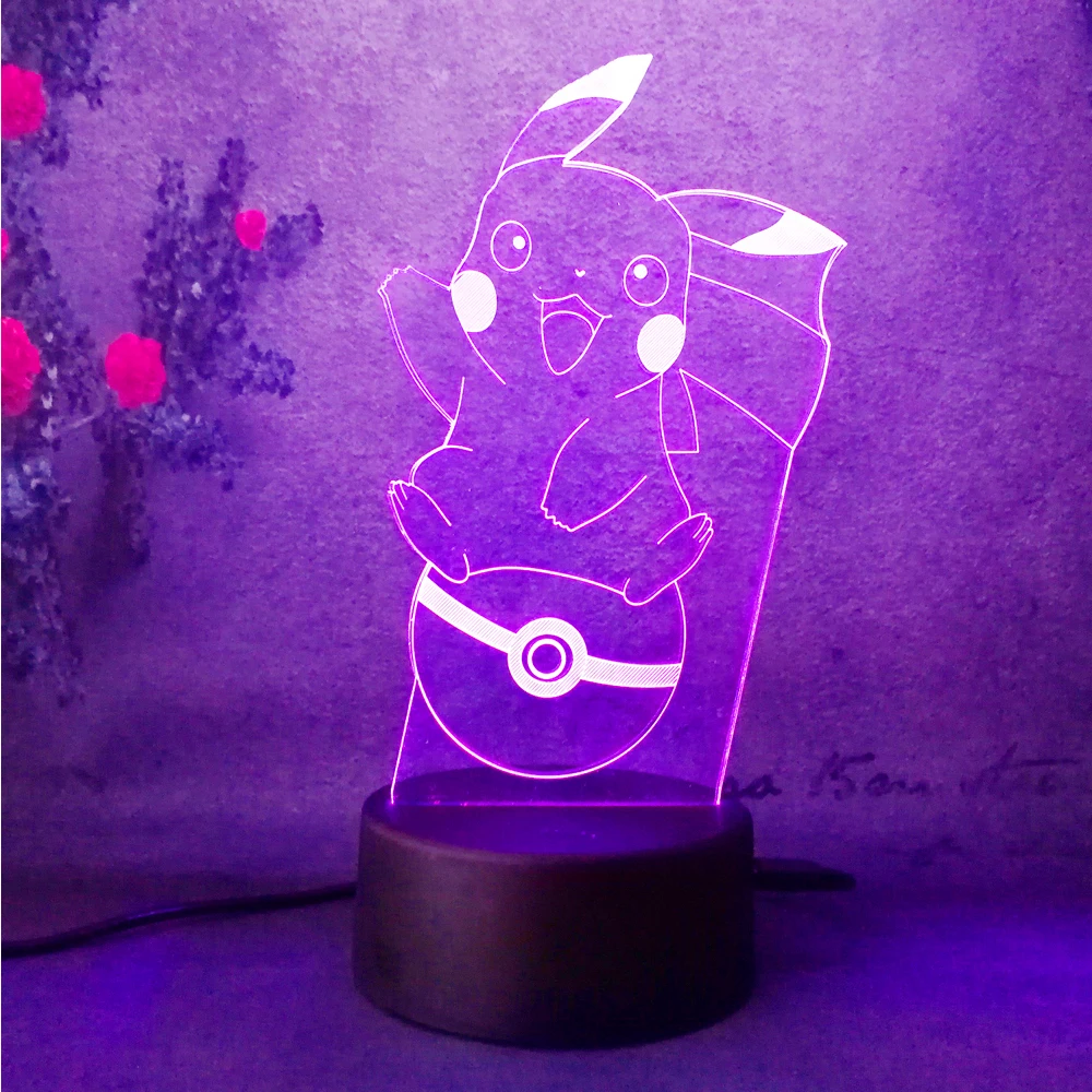 3D Touch Game Pokemon Go Action Figure Led light Creative Atmosphere Lamp Jenny Tortoise 7 color change modern lamp  Home Decor