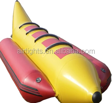 0.9mm PVC thick material quality fly fish inflatable banana boat