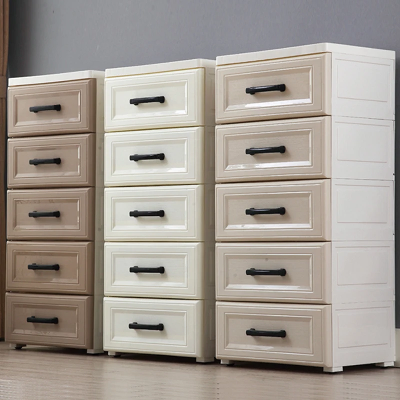 Haogle 2024 New Design Modern Luxury Housewares Bedroom Furniture Closet Plastic Drawers 5-tiers Baby Plastic Wardrobe Cabinet