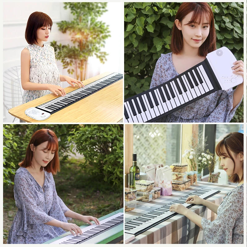 Hot product silicone Waterproof piano 61key piano keyboard piano electric