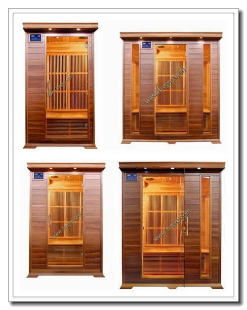 
New Product Decoration Four Person Wooden Outdoor Far Infrared Sauna Room 