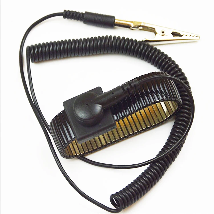 Professional Portable Type Static Control Usage Blue Metal Band Antistatic Wrist Strap
