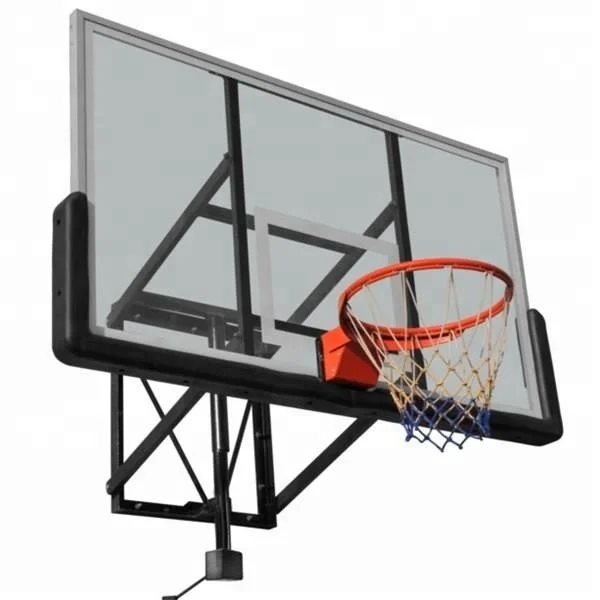 Adjustable wall mounted basketball hoop equipment for training