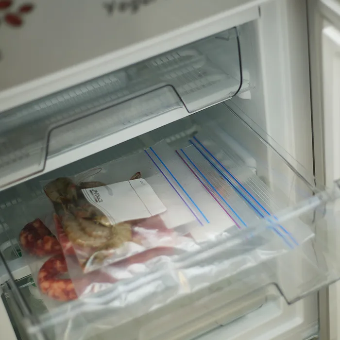 Custom self seal plastic freezer double zipper bag