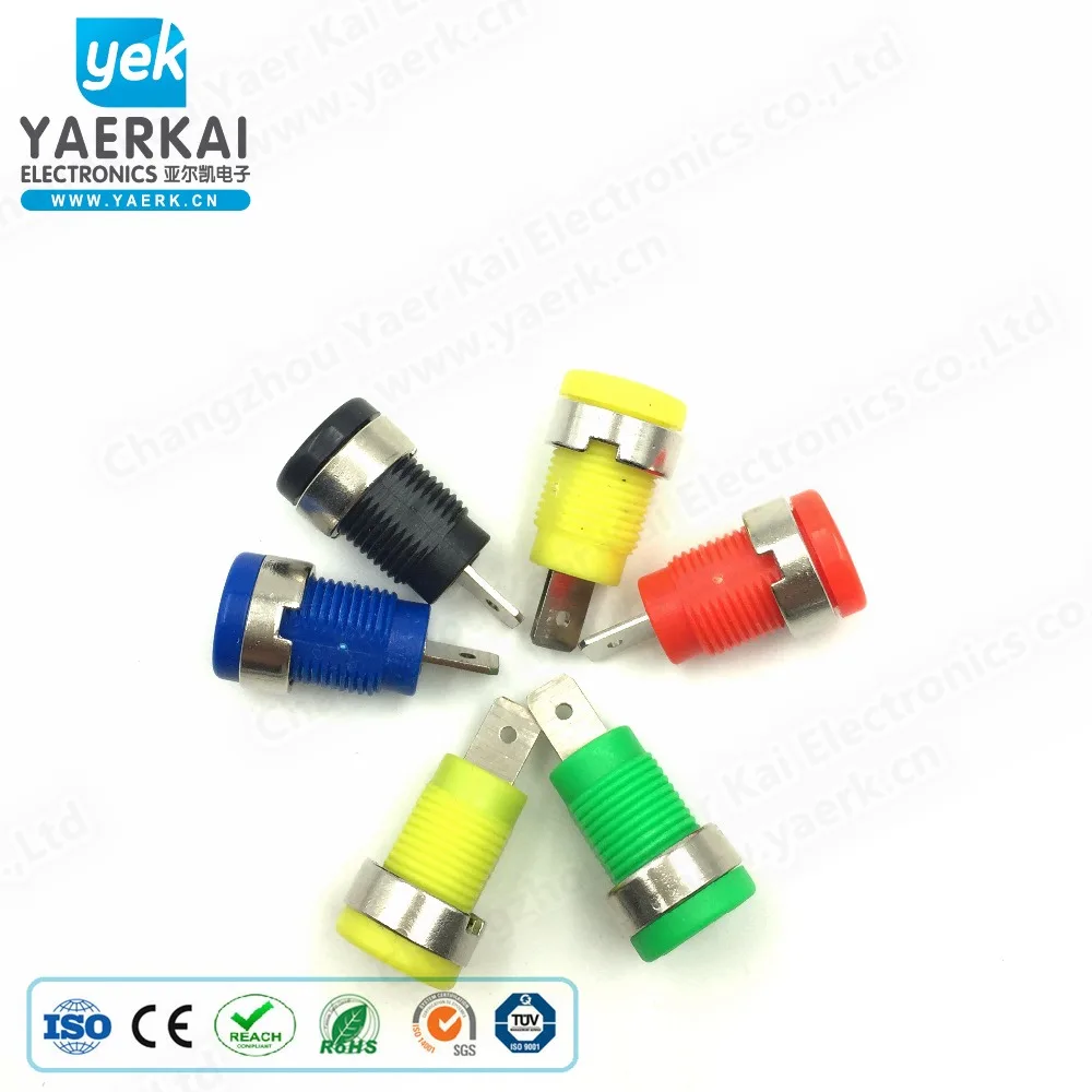 YAERK 4mm binding post connector audio banana panel mount female jack