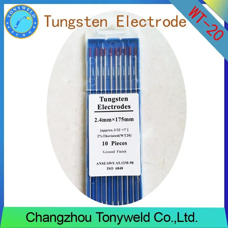 WT-20 2% Thoriated RED 2.4mm 3/32' TIG tungsten electrodes