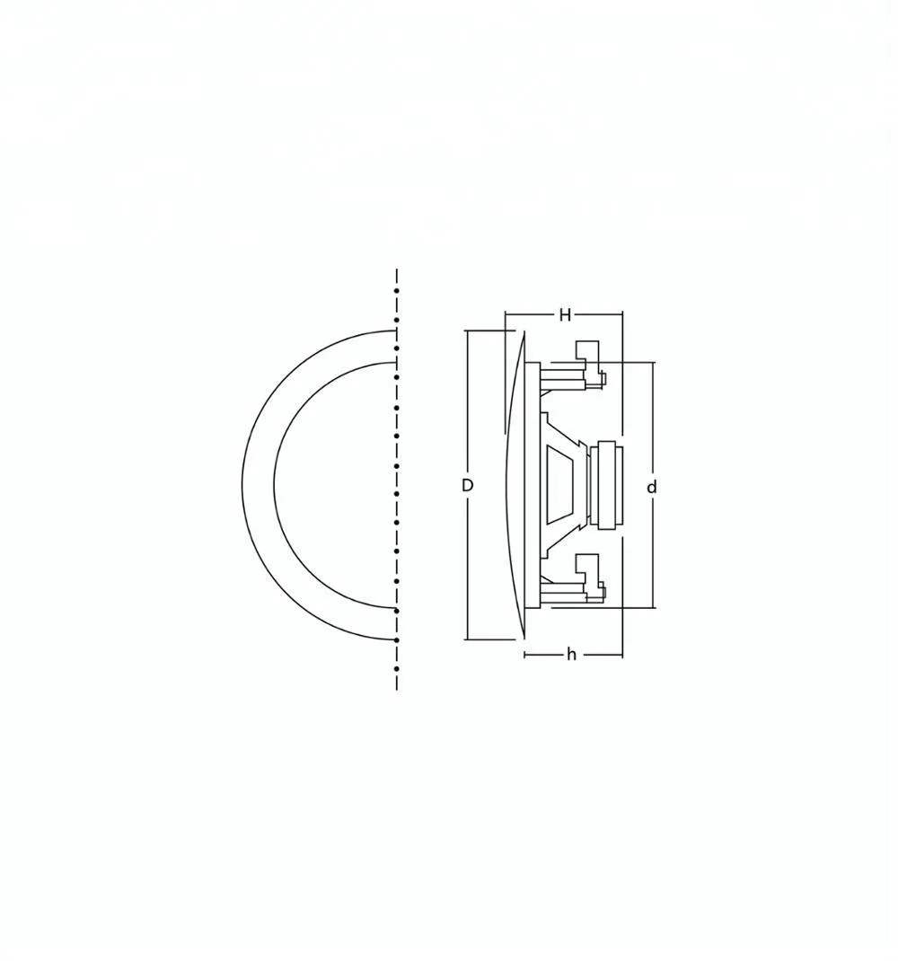 DIBEISI wholesale hot sell 5.25/6.5/8/10 inch 2 way stereo flush mounted in ceiling speaker (pairs) DC5002