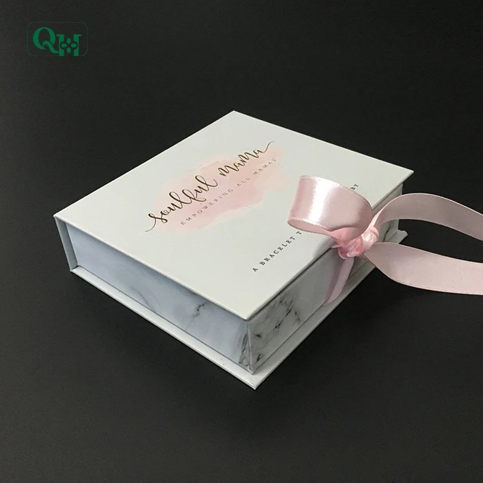 
Custom Printed Cardboard Jewel Surprise Gift Boxes Packaging Jewelry Packing With Ribbon For Bracelet 