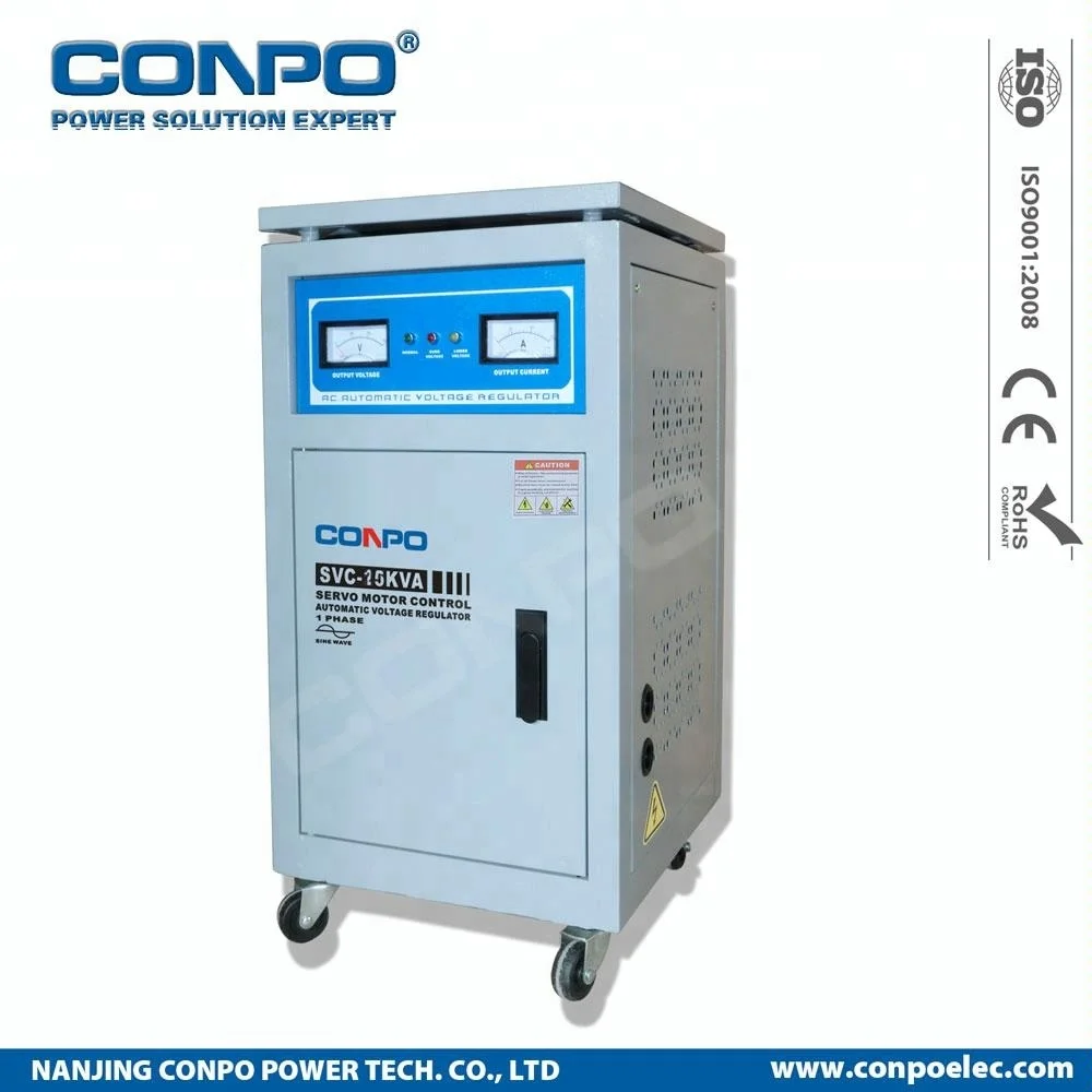SVC-7500VA/10KVA(new) Single Phase Servomotor-type high accuracy Automatic Voltage stabilizer regulator AVR 220VAC, CE RoHS
