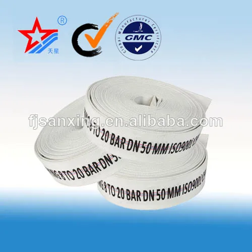 белый пвх выстроились пожарный рукав, 13 бар 50mm пвх пожарный шланг производителя