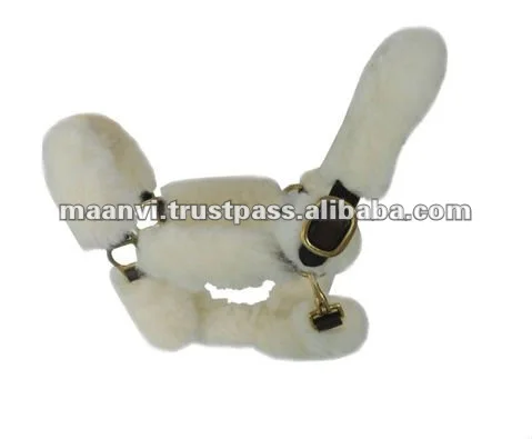 SMART NYLON HORSE HALTER  WITH MINK FUR COVERED , CUSTOMIZED HORSE HALTER , POLYPROPYLENE HORSE HALTER WITH MINK FUR COVERED