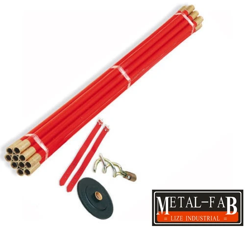 12Pcs Drain Cleaner Rod Set With Pipe Cleaner Plunger & Double Worm Screw Head