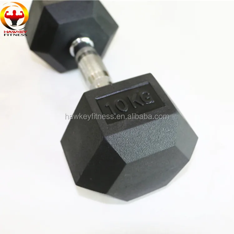 
Custom Hammer Strength Gym Rubber Hex Dumbbell Set 