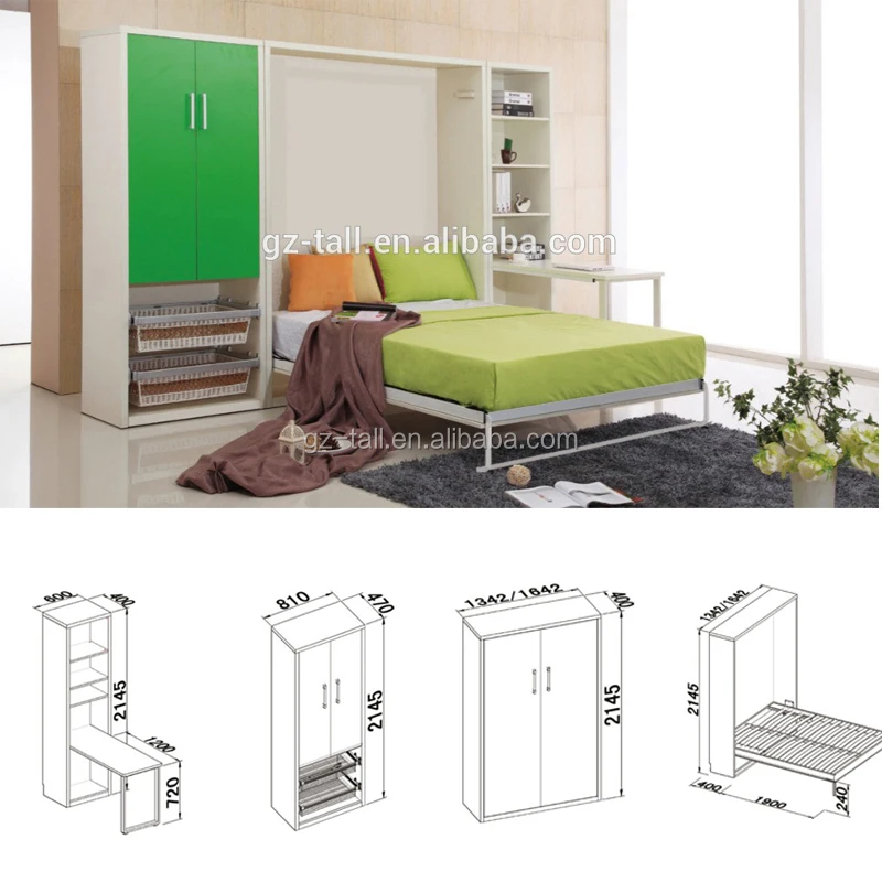 Раскладушка/Скрытая Кровать/Wall Single Мерфи Кровать для Экономии Пространства Мебель