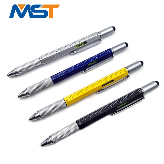 China wholesale manufacture 6 in 1 ballpoint multi tool pen for promotion gifts