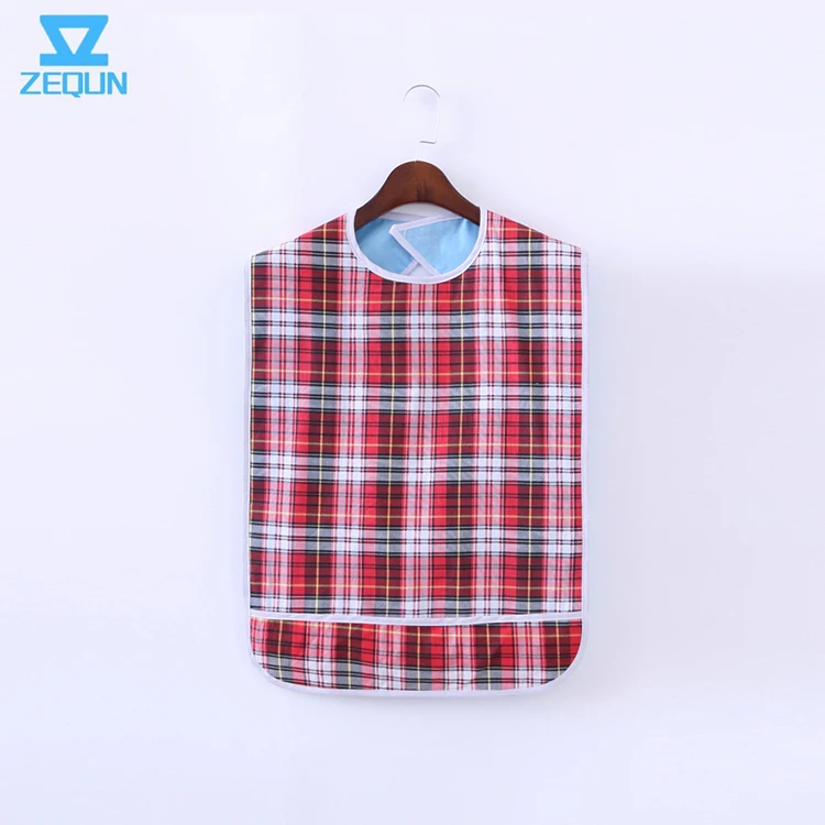 Waterproof fabric Adult Bib for incontinence