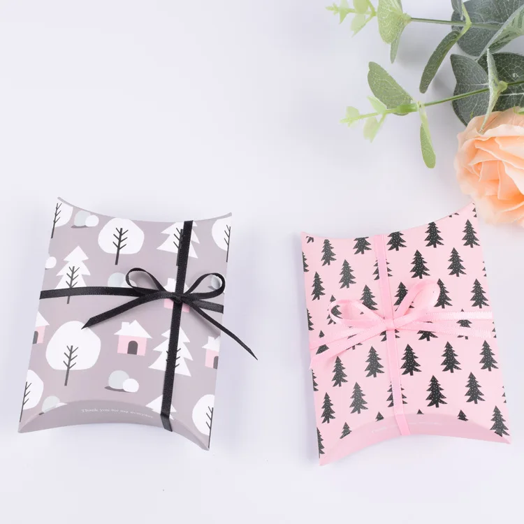 eco friendly food wedding sweet pillow paper packaging bag box