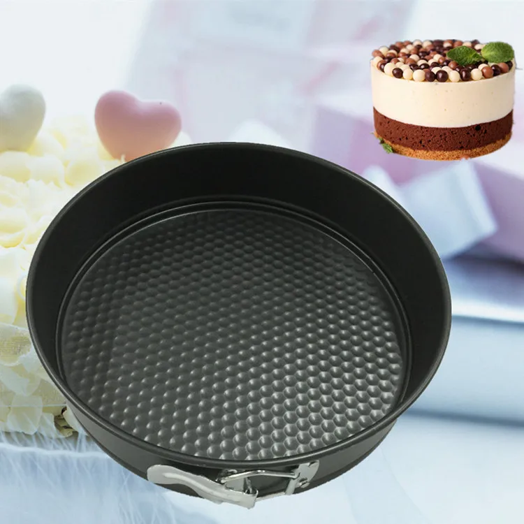 Baking tools 3 sets of square round heart-shaped live bottom buckle cake mold non-stick birthday cake mold