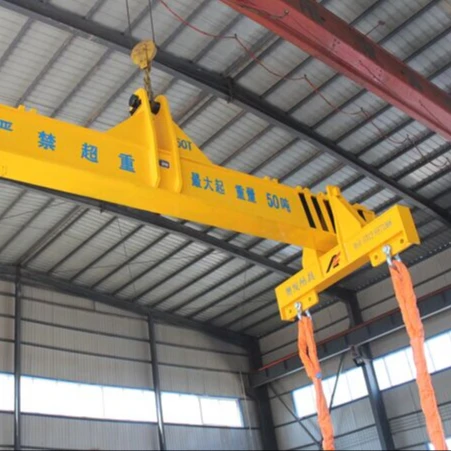 Manufacturer hot sale beams heavy weight hydraulic spreader beam athlete for heavy goods with endless twist lock ropes
