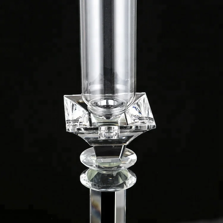 manufacturer wholesale cheap wedding crystal party glass hurricane candle holders