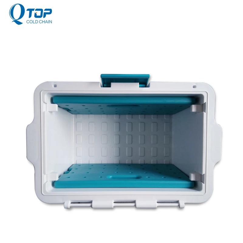 QTOP 50L PU insulated ice cooler boxes for medicine vaccine blood collection