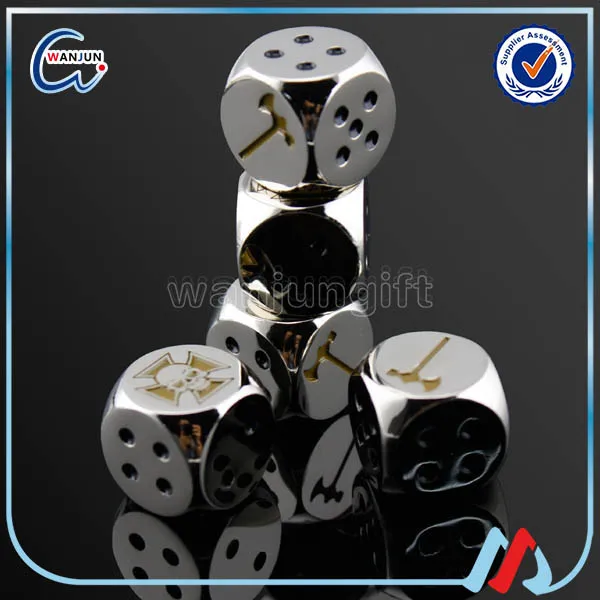 funny metal polyhedral dice