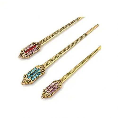
Vintage hair accessories rhinestone metal hair sticks for sale 