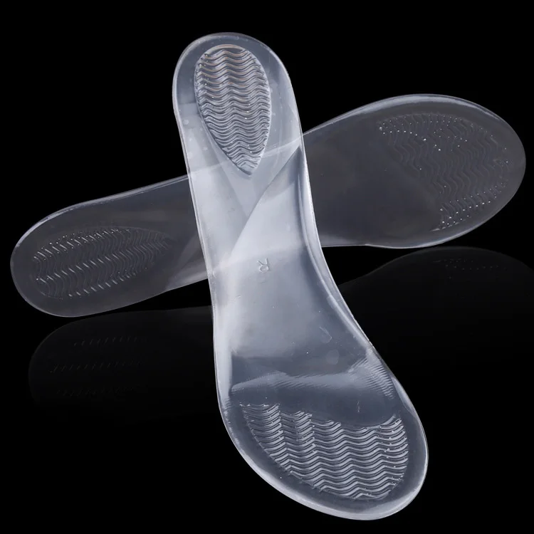 wholesale women flat foot care transparent arch support PU gel good feet insoles for plantar fasciitis