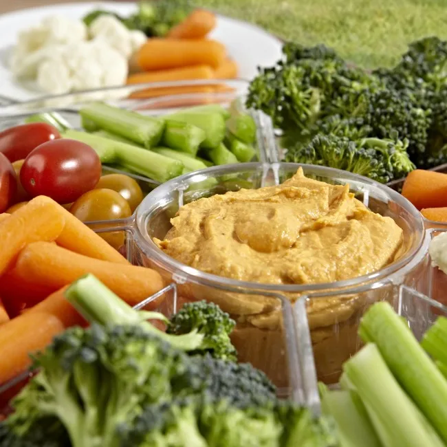 Food Serving Plate 8 Sections Vegetable Plastic Tray With Dividers