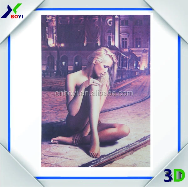 Popular lenticular 3d pictures manufacture nudes girl 3d pictures