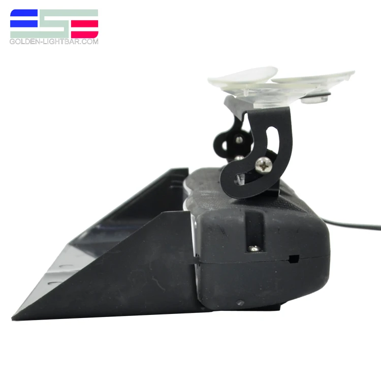 Suction Cups Mount Emergency Warning Red White LED Visor Strobe Light