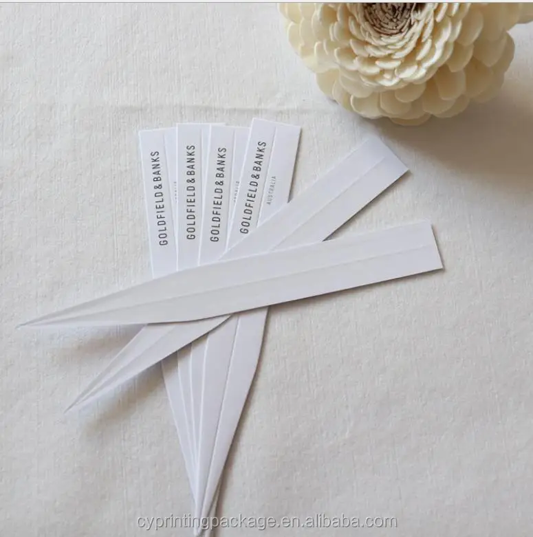 
Custom logo perfume blotter test strip printing perfume test paper 