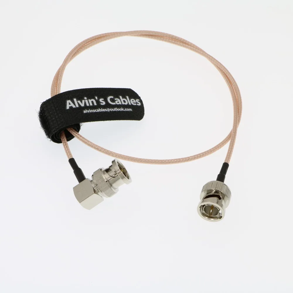 
LanParte HD SDI Video Cable RG179 Coax Right Angle BNC Male to Straight BNC Male for BMCC VIDEO OUT Blackmagic Camera 
