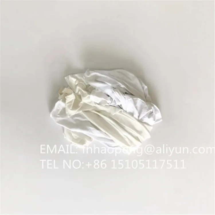 White used bedsheet cotton rags wiping rags for machine cleaning