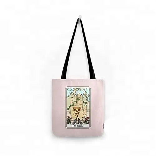 Fashion Full Printing Cotton Custom Tote Shopping Bag