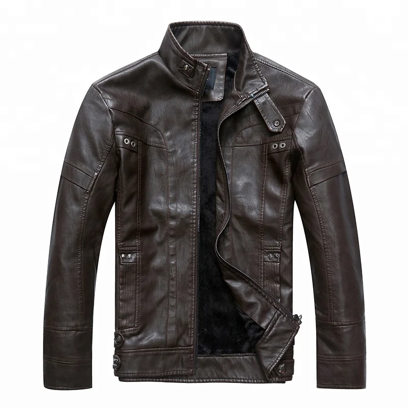Retro Motorcycle Leather Jacket Mens Leather Jacket Men Sample Faux Leather Bomber Jacket