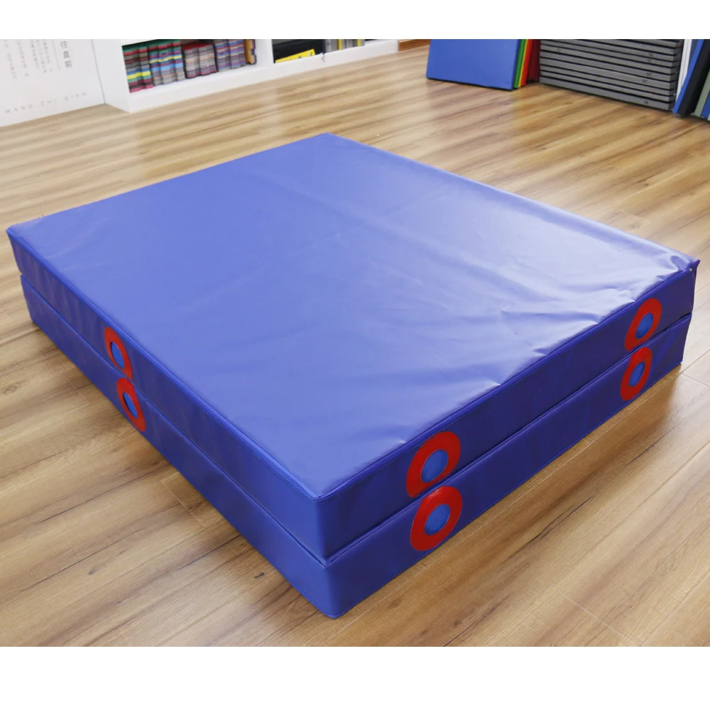 PVC Leather 2 Folds Folding Gym Mat/ Gymnastics LandingMats Crash