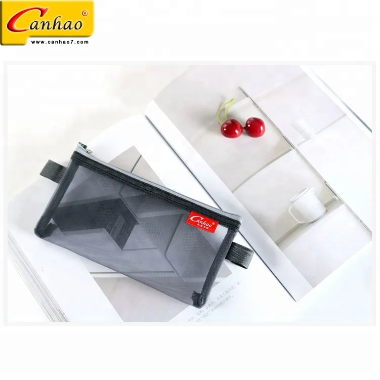 
Custom gift pouch clear nylon advertising A4 organza file doucment bag 