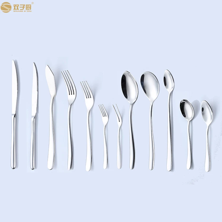 
4 piece cutlery set stainless steel silverware knife spoon 