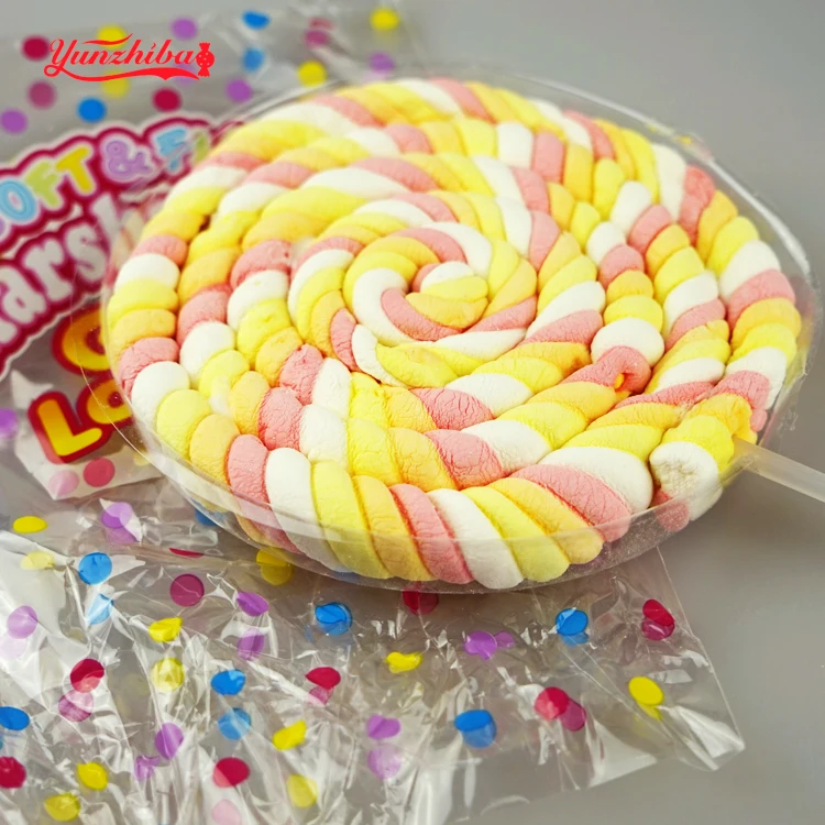 
Factory Direct Sale Artificial Marshmallow Lollipops In Soft Candies 