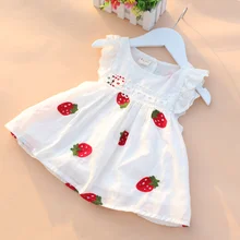 Meninas do bebê roupas de algodão estampado vestido casual para 2016 summer infant bebê meninas tutu princesa vestidos de Casamento roupas traje